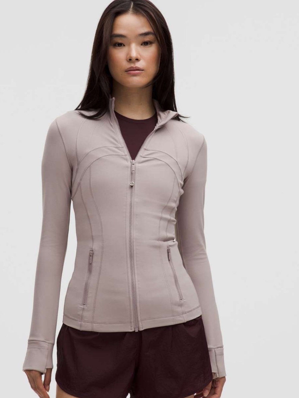 lululemon athletica - Nulu: Mauve Grey. Full-Zip Bomber Jacket